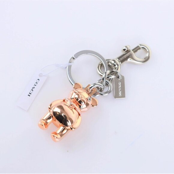 COACH Collectable 3D Rose Gold Coach Mascot Bear Charm / Key Chain NWT - Picture 4 of 9